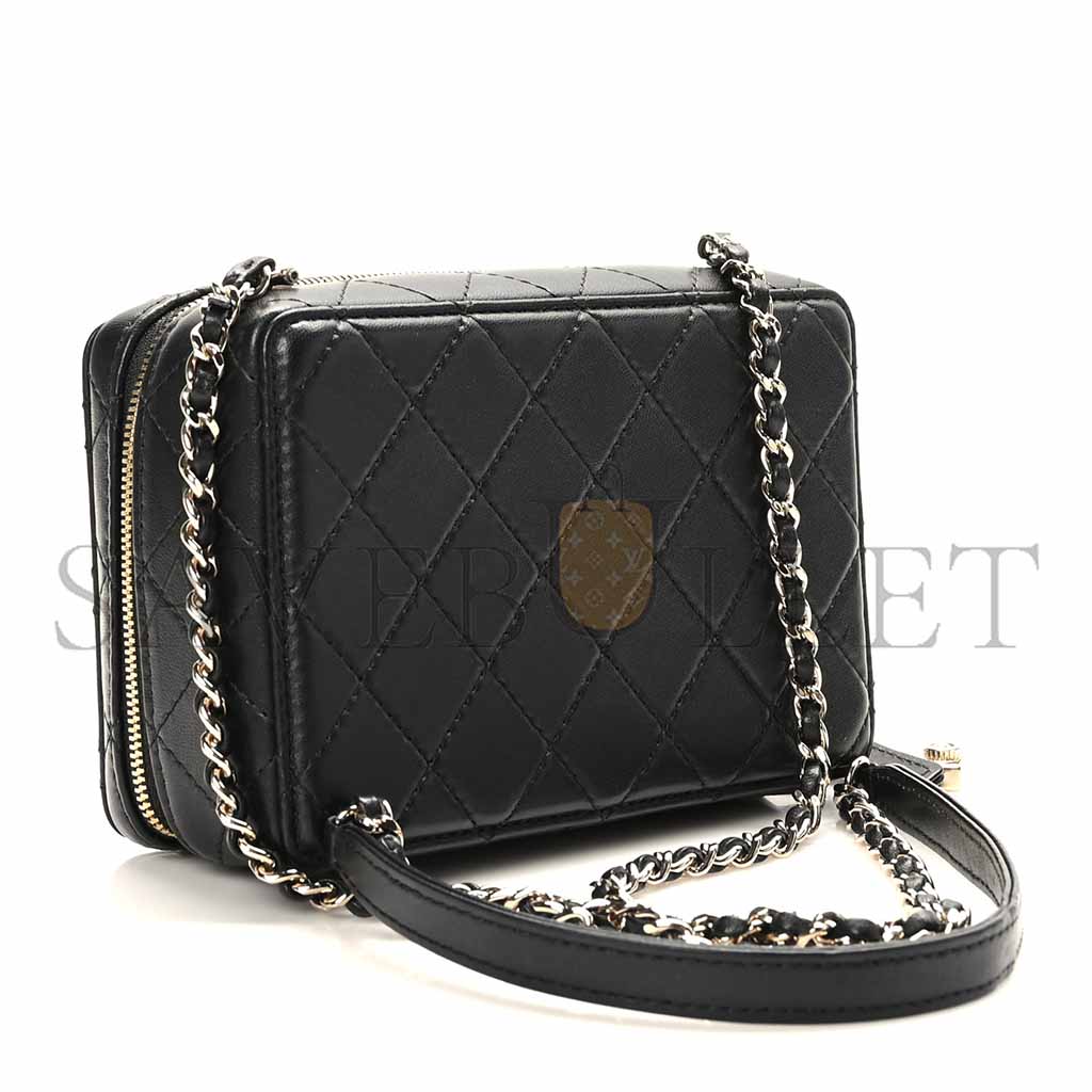 CHANEL MASTER LAMBSKIN QUILTED COCO CLICK BAG BLACK AS4817 (16*11.5*6cm)